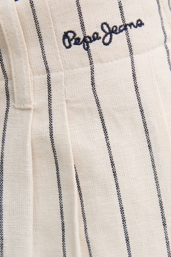 Λινό παντελόνι Pepe Jeans HERLY μπεζ PL211806