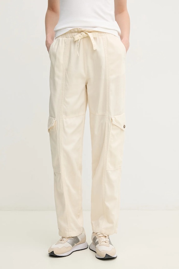 Παντελόνι Pepe Jeans HADDA PANT ψηλή μπεζ PL211809