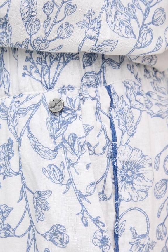 Λινό παντελόνι Pepe Jeans DUANA λευκό PL211818