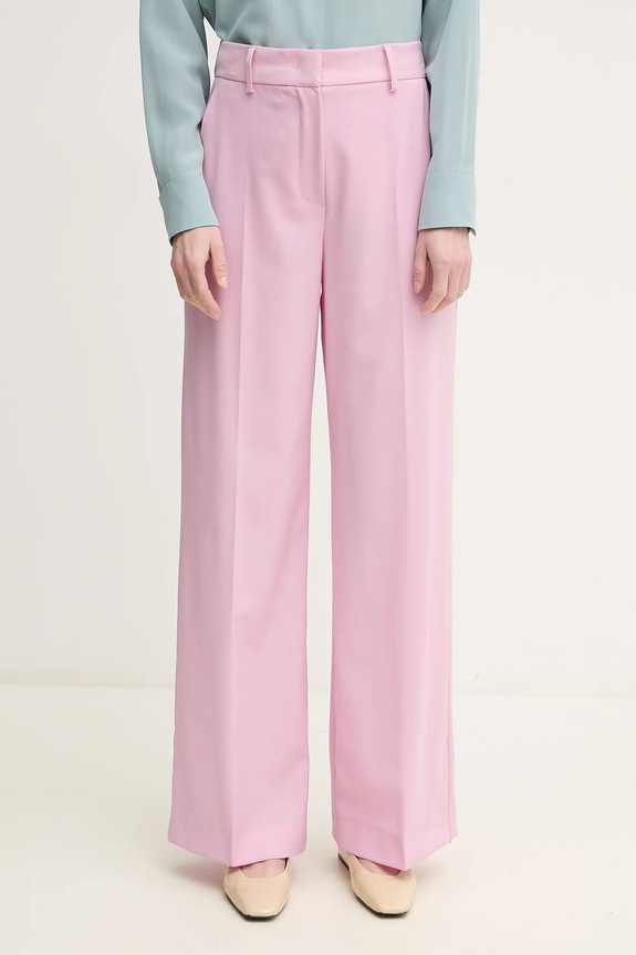 Шерстяные брюки Weekend Max Mara шерсть фиолетовой 2515131041600