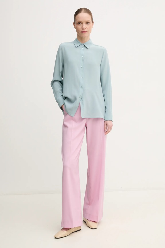 Шерстяные брюки Weekend Max Mara 2515131041600 фиолетовой SS25