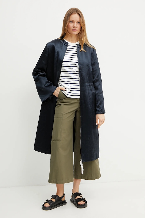 Weekend Max Mara pantaloni de bumbac 2515131081600 verde SS25
