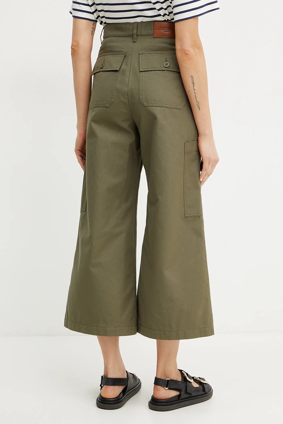 Îmbrăcăminte Weekend Max Mara pantaloni de bumbac 2515131081600 verde