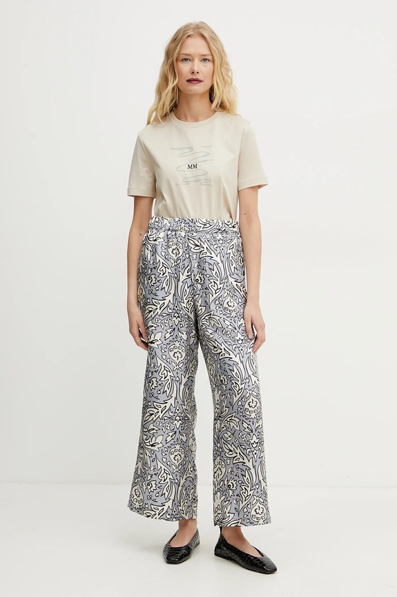 Weekend Max Mara pantaloni in seta 2515131091600 blu SS25