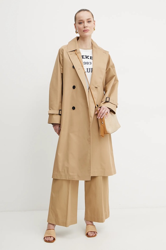 Bavlněné kalhoty Weekend Max Mara 2515131121600 béžová SS25