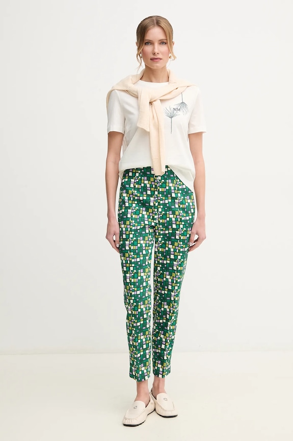 Hlače Weekend Max Mara 2515131016600 zelena SS25