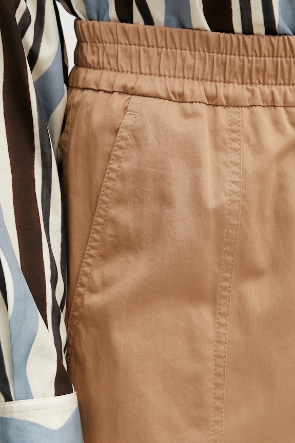 Бавовняні штани Weekend Max Mara бежевий 2515131092600