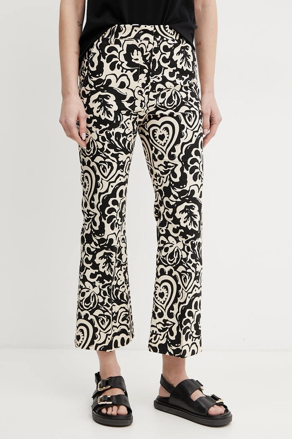 Hlače Weekend Max Mara Z elastanom črna 2515131122600