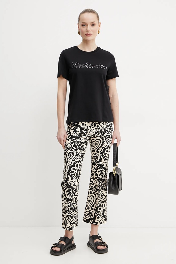 Hlače Weekend Max Mara 2515131122600 črna SS25