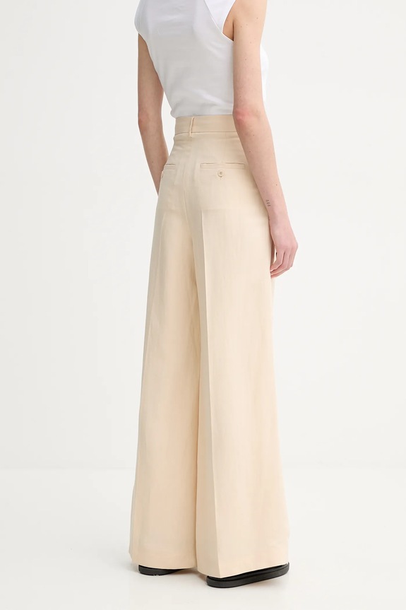 Odjeća Hlače s dodatkom lana Weekend Max Mara 2515131132600 bež