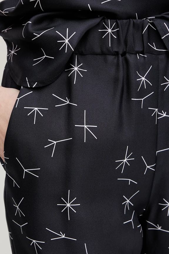 MM by Max Mara spodnie jedwabne granatowy 2516131027600