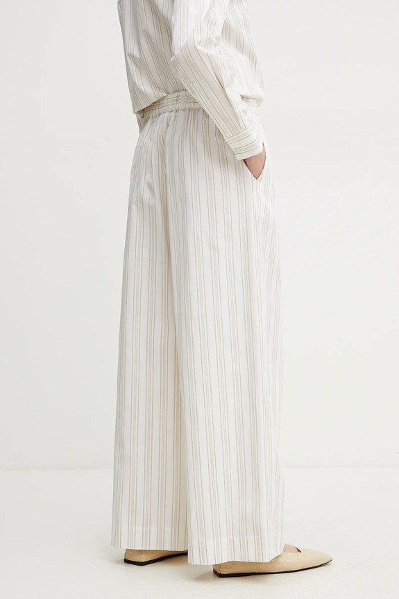 Bavlnené nohavice MM by Max Mara béžová 2516131028600
