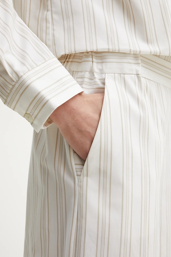Bavlnené nohavice MM by Max Mara 2516131028600 béžová