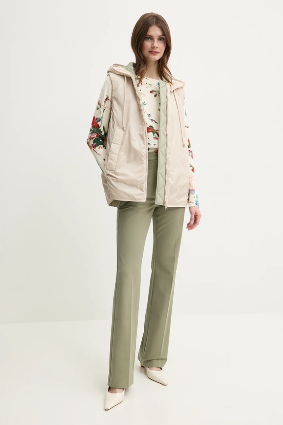 MM by Max Mara spodnie 2516781028600 zielony SS25