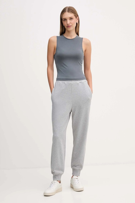 United Colors of Benetton pantaloni de trening din bumbac 3UNIDF01A gri AW25