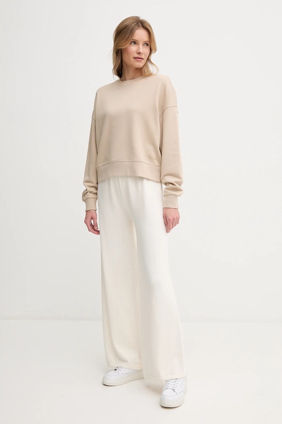 Βαμβακερό παντελόνι United Colors of Benetton 1294DF00V μπεζ SS25