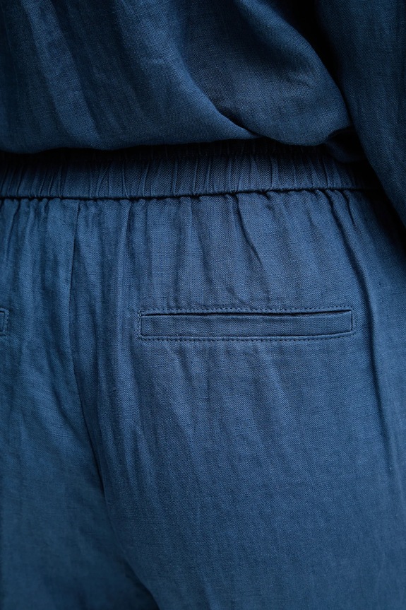 United Colors of Benetton pantaloni in lino blu navy 4AGH558X5