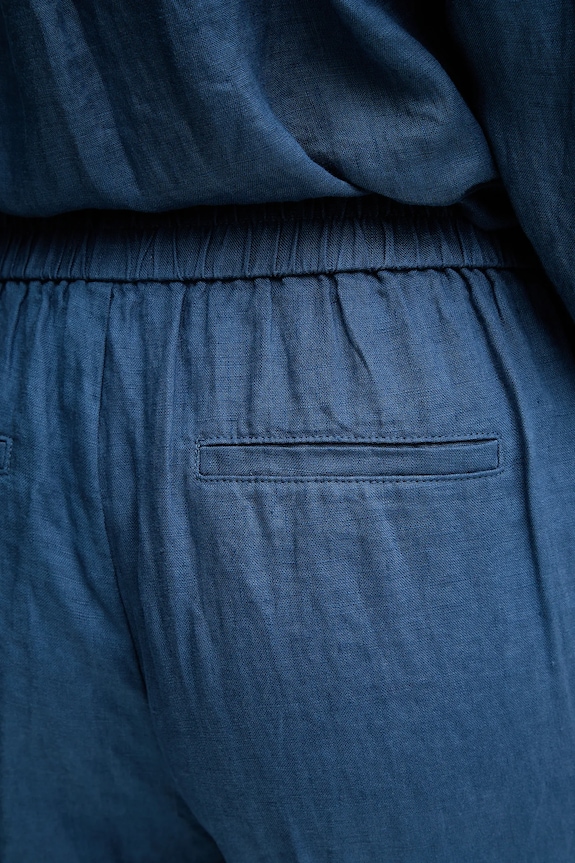 United Colors of Benetton pantaloni in lino blu navy 4AGH558X5