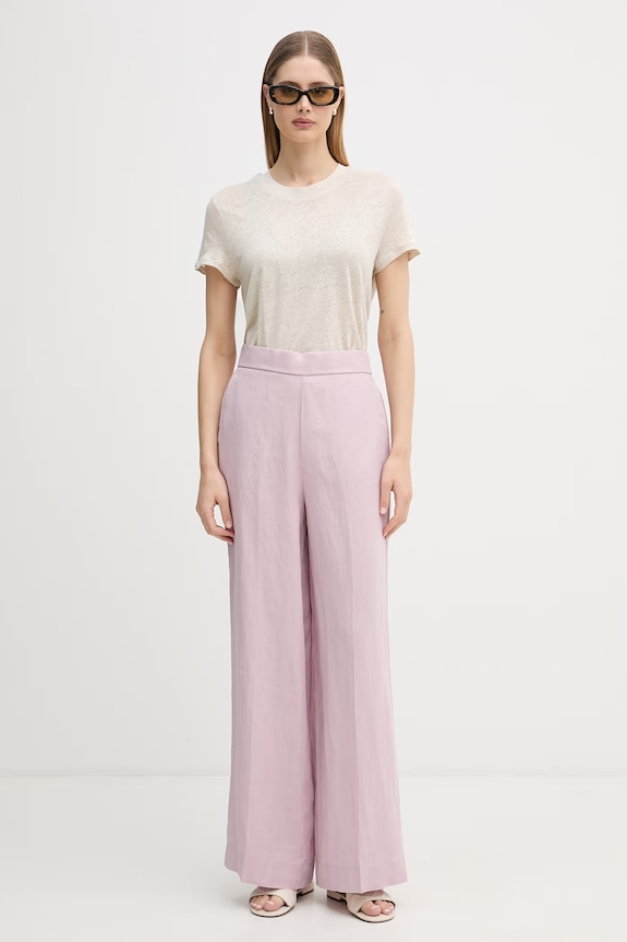 United Colors of Benetton pantaloni de damă de in 4AGHDF08K roz SS26
