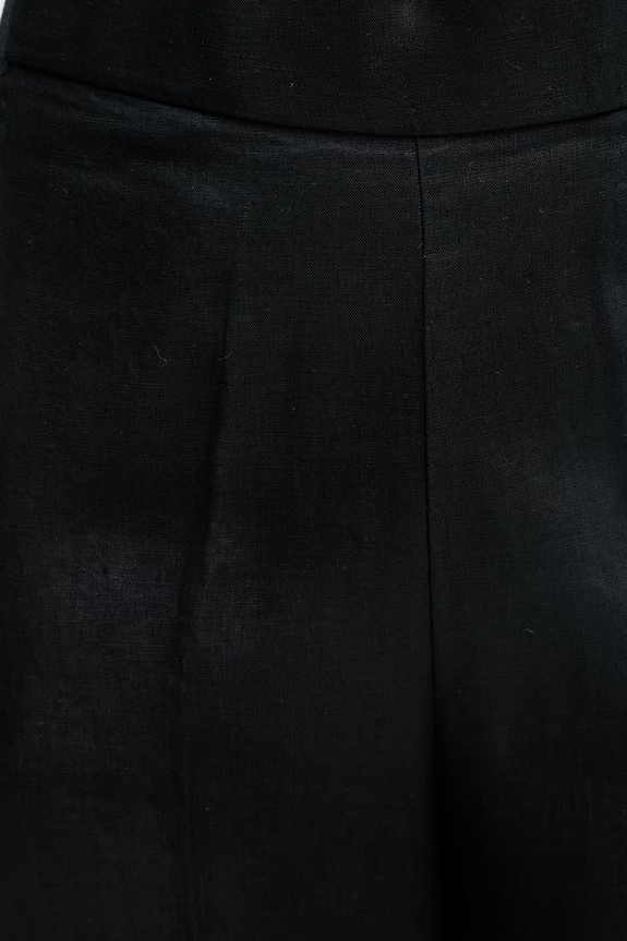 United Colors of Benetton spodnie damskie lniane czarny 4AGHDF08K
