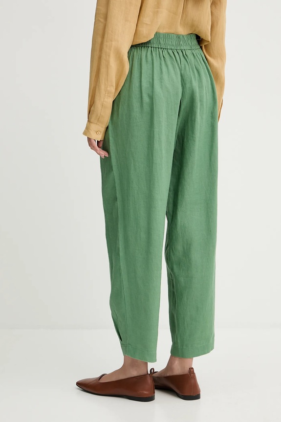 Ρούχα Λινό παντελόνι United Colors of Benetton 4AGHDF08L πράσινο