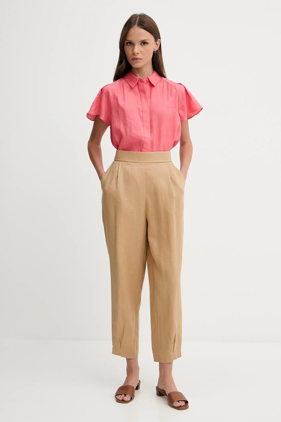 United Colors of Benetton pantaloni din in 4AGHDF08L bej SS25