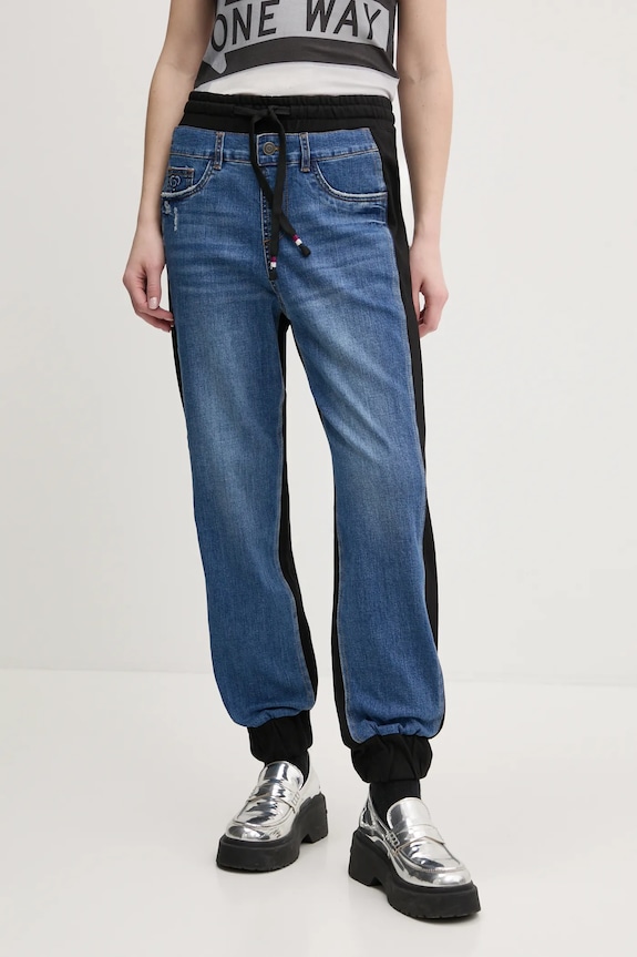 Spodnji del trenirke Desigual PEETERS Pletenina modra 25SWDD73