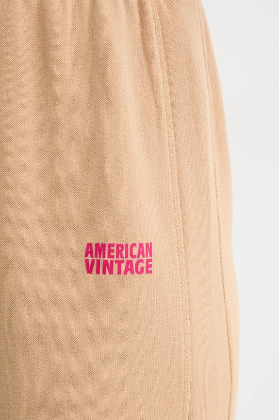 American Vintage spodnie dresowe beżowy IZU05AE25