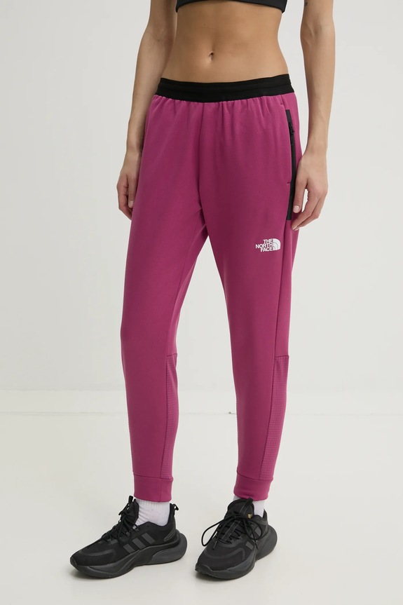 The North Face spodnie dresowe Mountain Athletics dzianina różowy NF0A893W6EO1