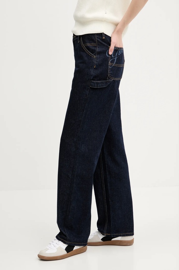 Τζιν παντελόνι Guess Originals σκούρο μπλε W5RG10.D4XY0