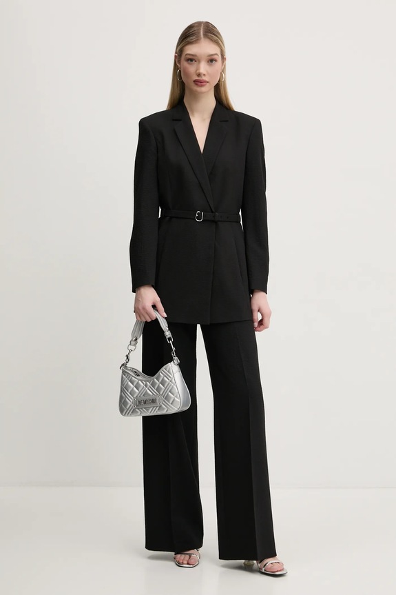 HUGO spodnie 50540242 czarny SS25