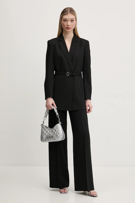 HUGO spodnie 50540242 czarny SS25