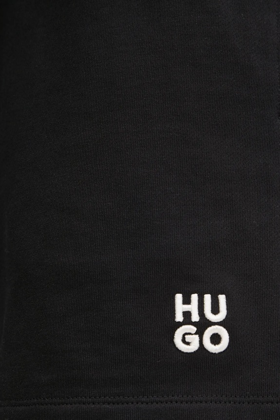 HUGO szorty dresowe damskie bawełniane czarny 50536943