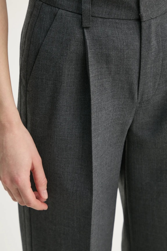 Hlače s primjesom vune ZADIG&VOLTAIRE siva WWPA01845.30