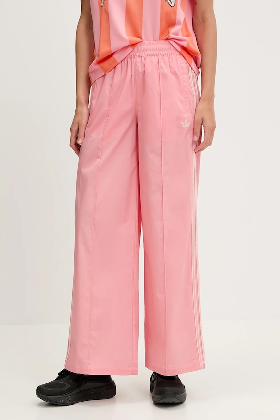 adidas Originals pantaloni Wideleg Pant cu modele roz KC0676
