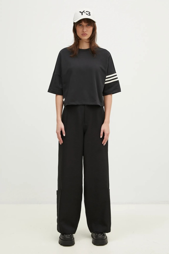 Y-3 pantaloni Sport Uniform Wide Leg Pants JD1759 nero