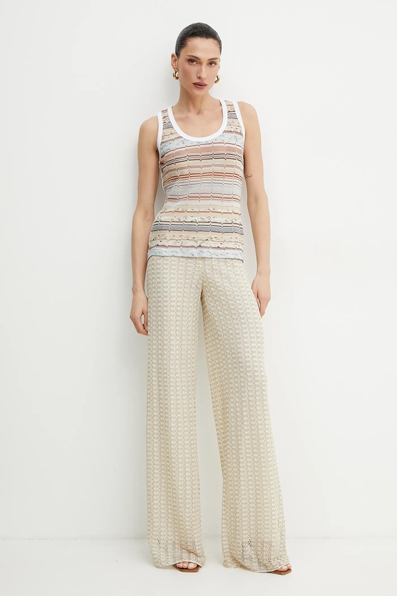 Missoni spodnie dresowe DS25SI0M.BR010R beżowy SS25
