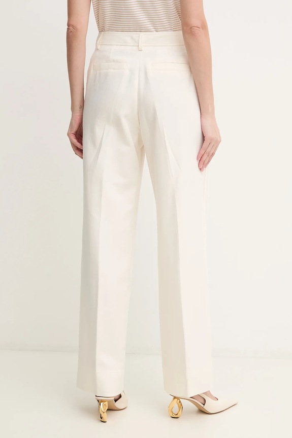 Ruházat BOSS Orange nadrág vászonkeverékből 50546207 bézs