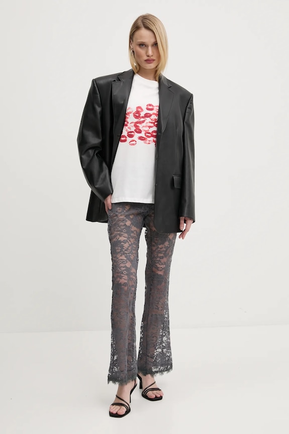 Never Fully Dressed nadrág Charcoal Lace NFDTR453 szürke SS25