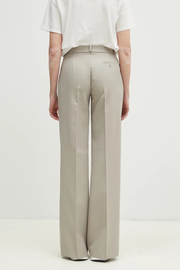 Odzież Coperni spodnie Wide Leg Tailored COPP90F3004 beżowy