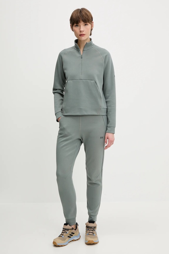 Helly Hansen pantaloni de trening HP TECH 34492 verde SS25