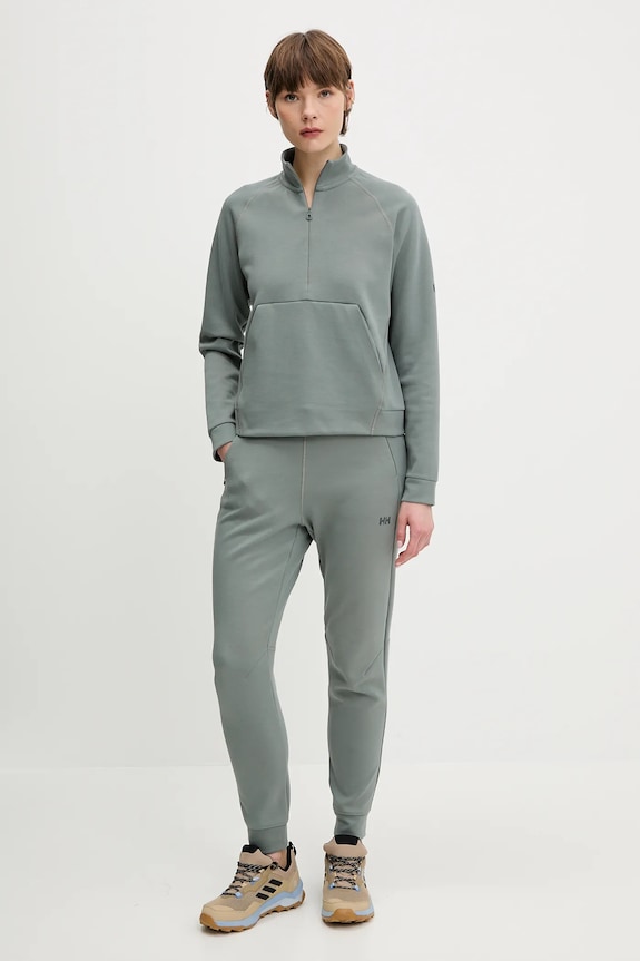 Helly Hansen pantaloni de trening HP TECH 34492 verde SS25