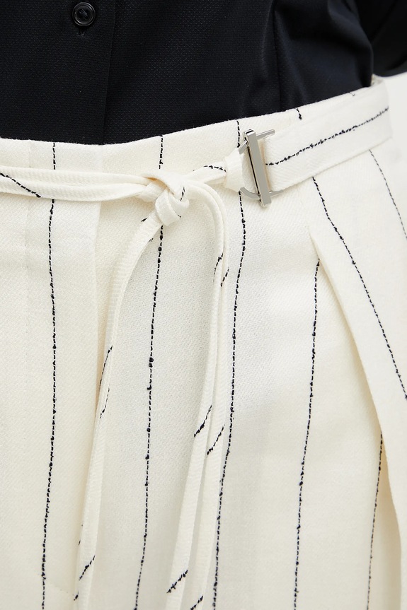BOSS pantaloni in lino beige 50538216