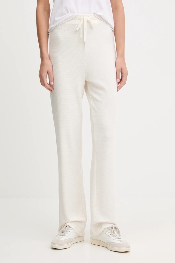 BOSS pantaloni de lounge Ottoman_Pants tricotaj bej 50535771