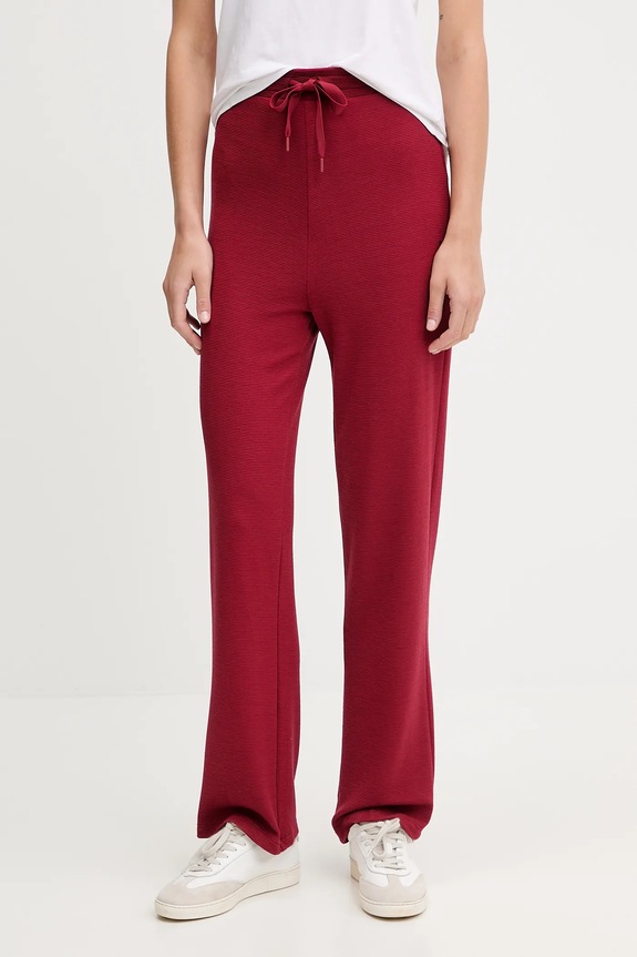Nohavice BOSS Ottoman_Pants s elastanom burgundské 50535771