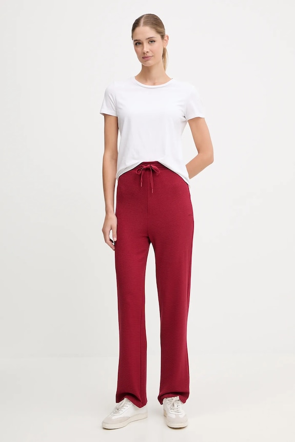 Nohavice BOSS Ottoman_Pants 50535771 burgundské AW25