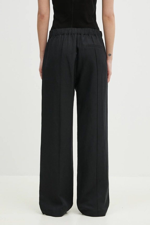 Clothing Samsoe Samsoe linen blend trousers SAHANI F25100013 black