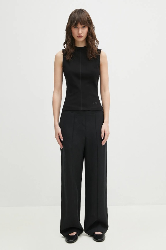 Samsoe Samsoe linen blend trousers SAHANI F25100013 black