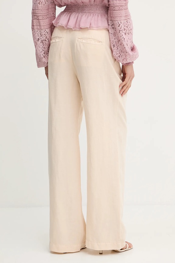 Abbigliamento Guess pantaloni in lino misto SHAYE W5GA2G.WG8N0 beige