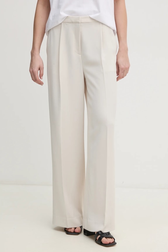 Nohavice Calvin Klein s elastanom béžová K20K208214